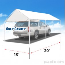Strong Camel New 10'x20' Canopy for Carport Tent Garage Tarp Top Shelter Cover w Ball Bungees (Only cover, Frame is not included ) 566064579